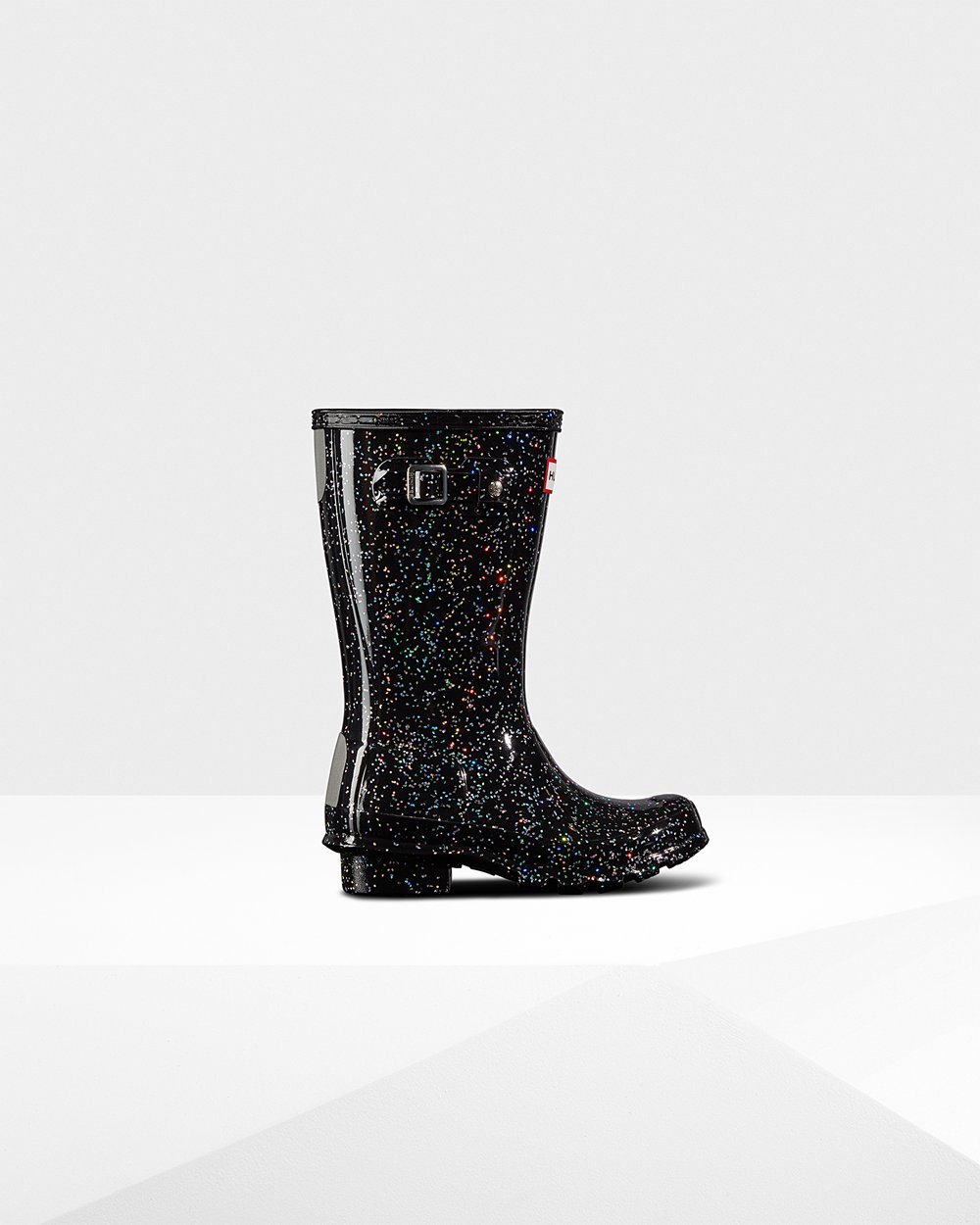 Galochas Hunter Criança Pretas - Original Big Giant Glitter - 81BOZGXDH